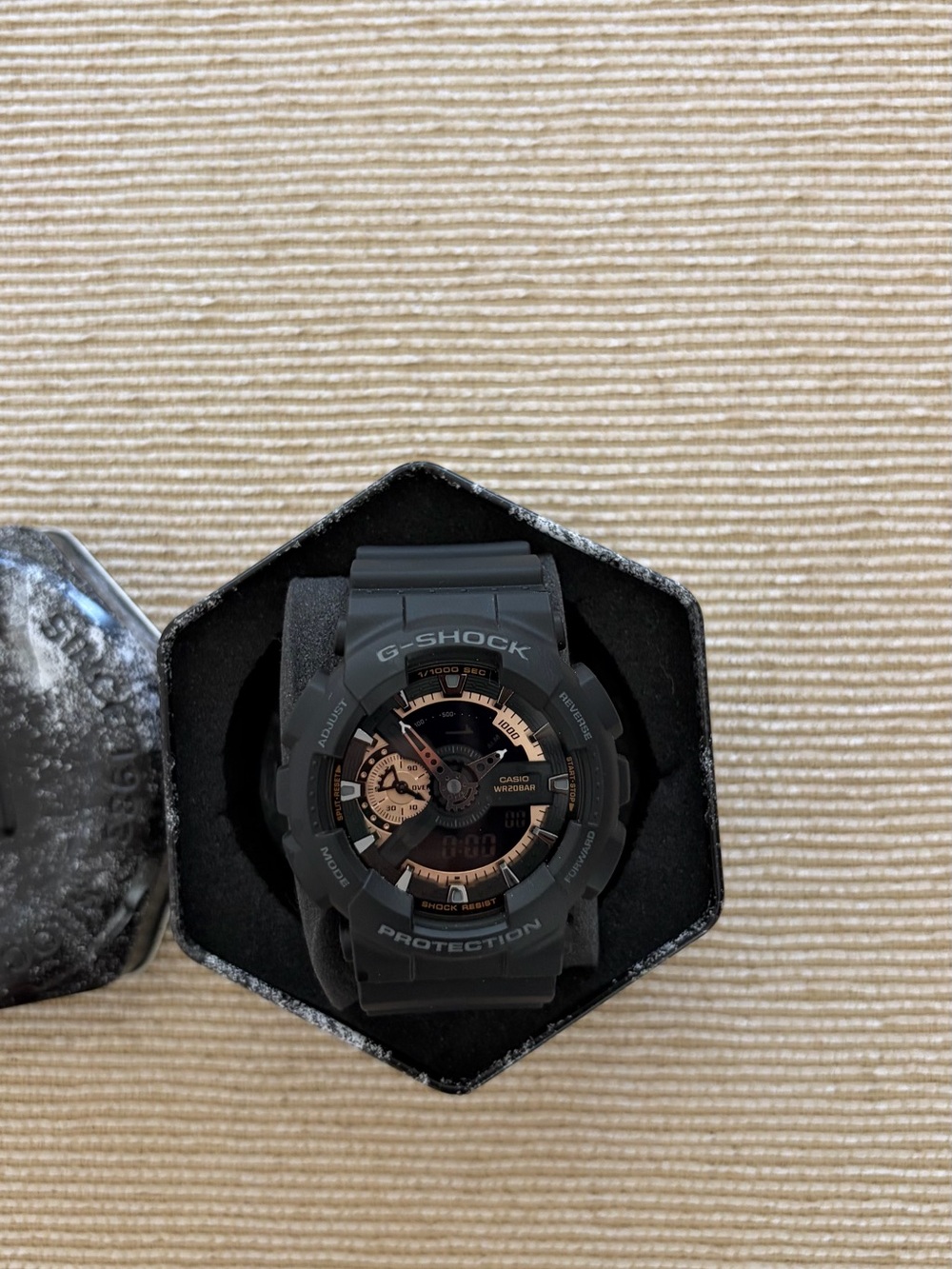 G-Shock Men's Black and Rose Gold Accent Sport Watch